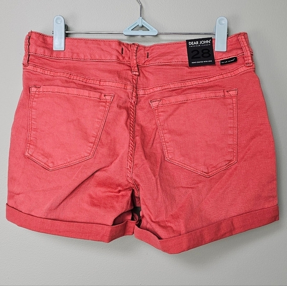 Dear John Women's American Classic Denim Shorts in Chalk Pink, Size 28 - Picture 4 of 12